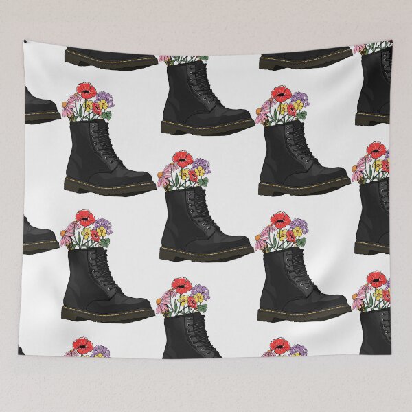 Item preview, flowers growing from doc marten boot designed and sold by kysen-redmo.