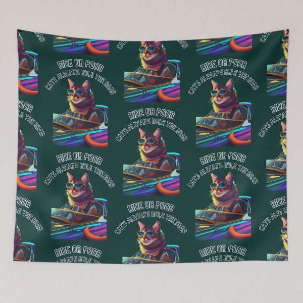 Item preview, Ride or purr, cats always rule the road designed and sold by kysen-redmo.