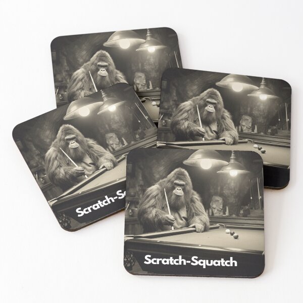 Item preview, Bigfoot Scratch-Squatch Billards Pool Funny Sasquatch Design  designed and sold by AfterSchoolSpec.
