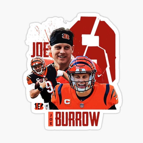 Joe Burrow Brrr #9 Cincinnati Football Sticker for Sale by Sportsmem