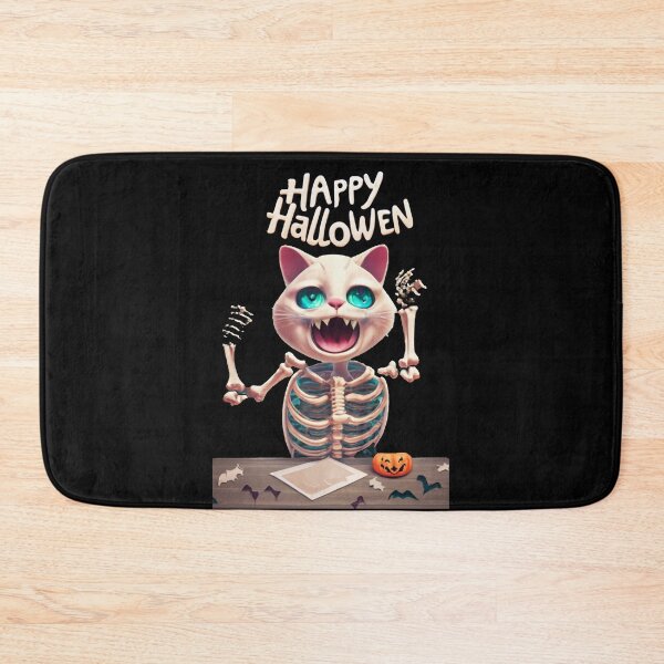 Item preview, Happy Halloween Cat Skeleton designed and sold by Glamalt.