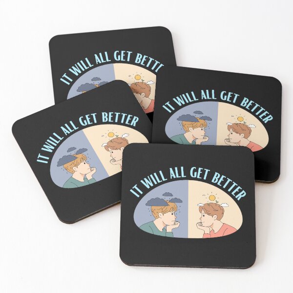 Item preview, It Will All Get Better - Mental Health and Happiness Quotes designed and sold by ethanzakicab.