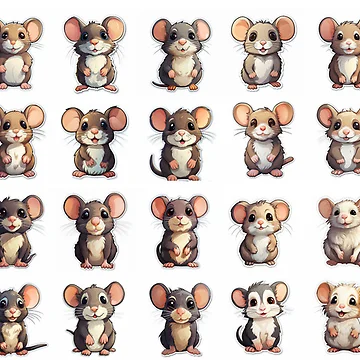 Artwork thumbnail, Cute Rats by MonkeyRatDesign