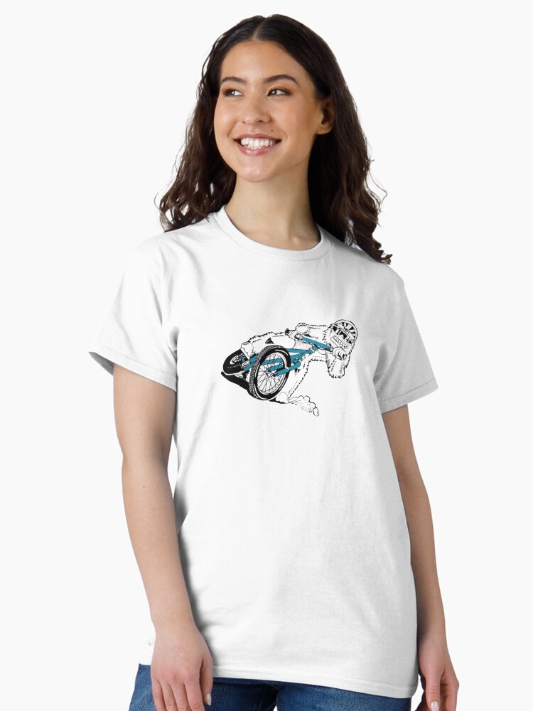 Thumbnail 2 of 7, Classic T-Shirt, fixie yeti cycle heart yeti cycle road yeti cycle cycling ride yeti cycle road yeti cycle enduro xc designed and sold by hatotopi.
