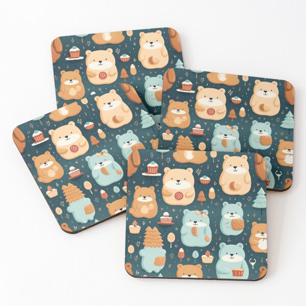 Item preview, Cute cartoon bears seamless pattern designed and sold by MiraCleAI.