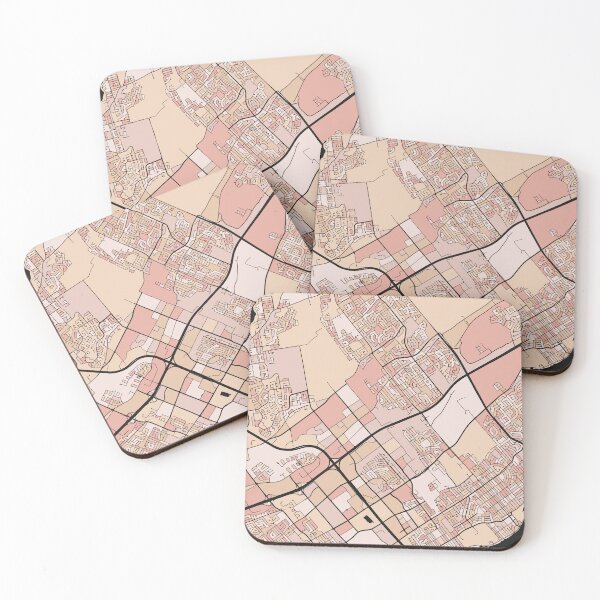 Item preview, Laval Map Pattern in Soft Pink Pastels designed and sold by PatternMaps.