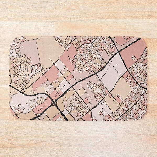 Item preview, Laval Map Pattern in Soft Pink Pastels designed and sold by PatternMaps.