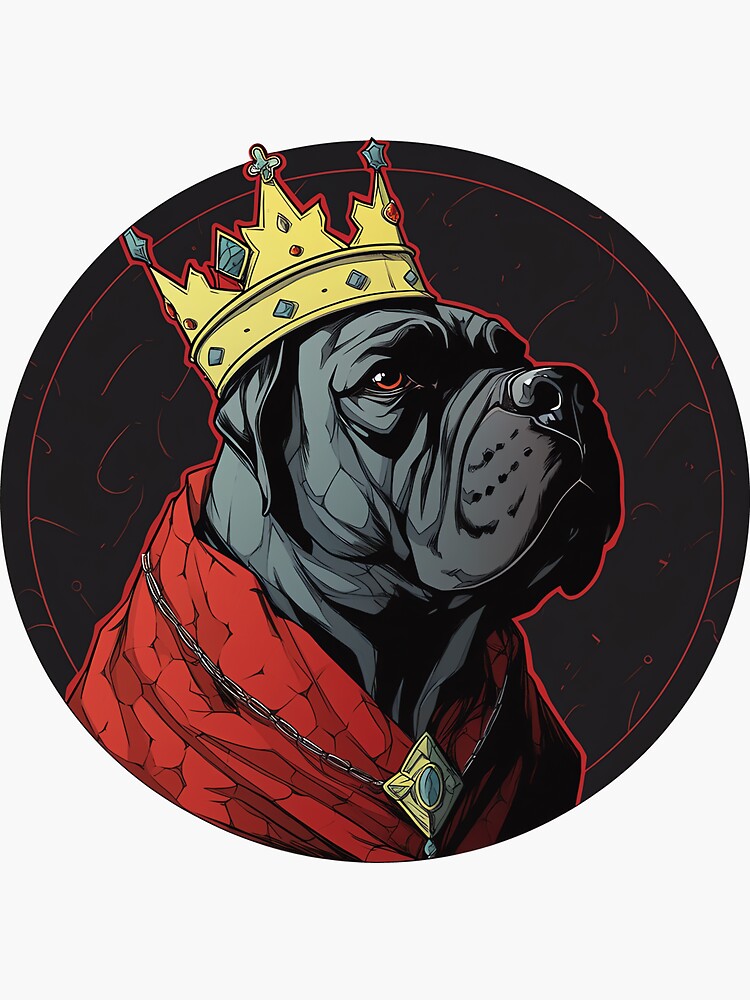 Cane Corso Dog King Sticker for Sale by Artwoof