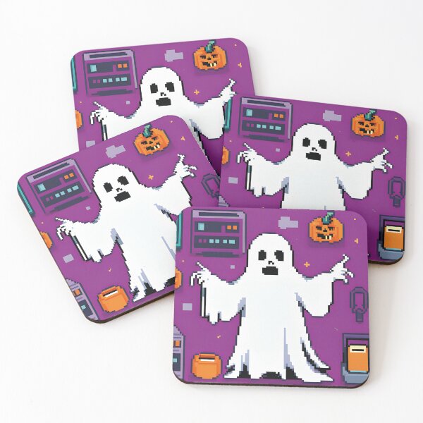 Artikelvorschau, Geist, 80er, Pixel, Computer, retro, Halloween entworfen und verkauft von Mauswohn.