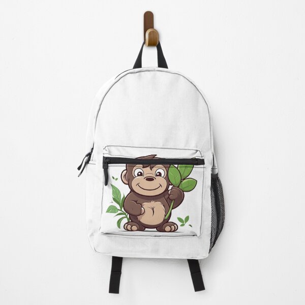 Item preview, Cute Happy Baby Gorilla Holding Leaves designed and sold by eyestetix.