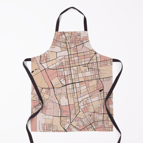 Item preview, Lódz Map Pattern in Soft Pink Pastels designed and sold by PatternMaps.