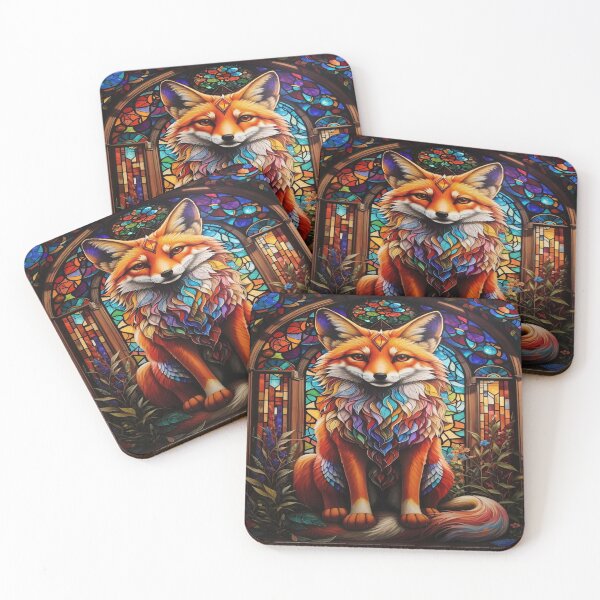 Item preview, Fox Stained Glass Art designed and sold by druidwolfart.