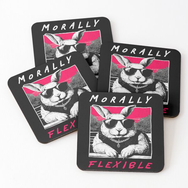 Item preview, Morally Flexible - Retro Rabbit designed and sold by Hugo Bloke.