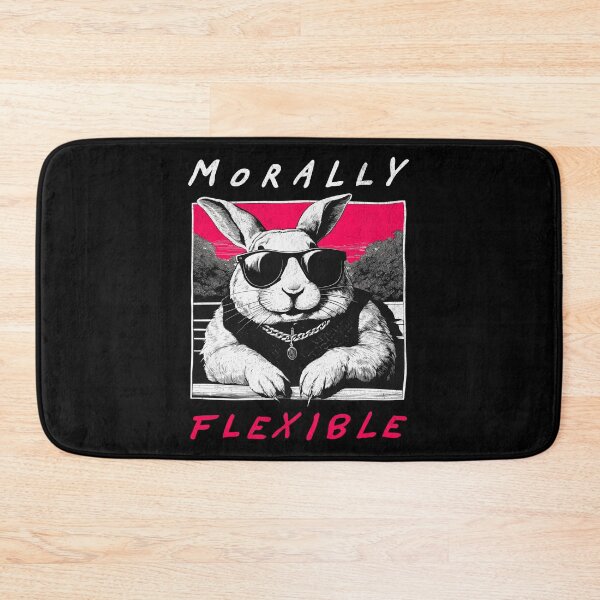 Item preview, Morally Flexible - Retro Rabbit designed and sold by Hugo Bloke.
