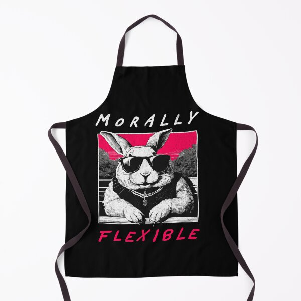 Item preview, Morally Flexible - Retro Rabbit designed and sold by Hugo Bloke.
