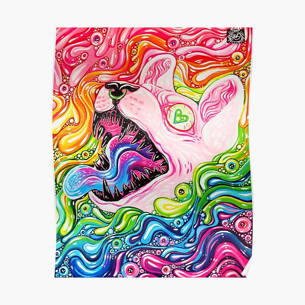 Glitterkitty - Acrylic Painting Poster