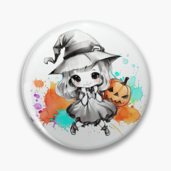 Item preview, Enchanting Whimsy: Cute Witch Amidst Colorful Ink Blots designed and sold by ReplyGirl.