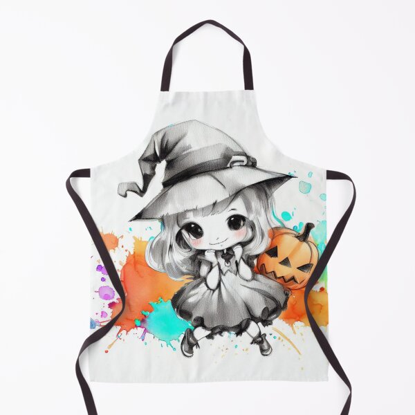 Item preview, Enchanting Whimsy: Cute Witch Amidst Colorful Ink Blots designed and sold by ReplyGirl.