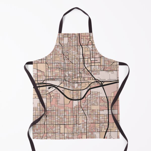 Aperçu de l'œuvre Modèle de carte d’Oklahoma City en pastels rose tendre créée et vendue par PatternMaps.