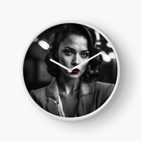 Red Lips Clock