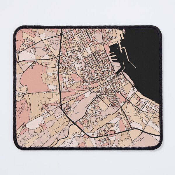 Item preview, Palermo Map Pattern in Soft Pink Pastels designed and sold by PatternMaps.