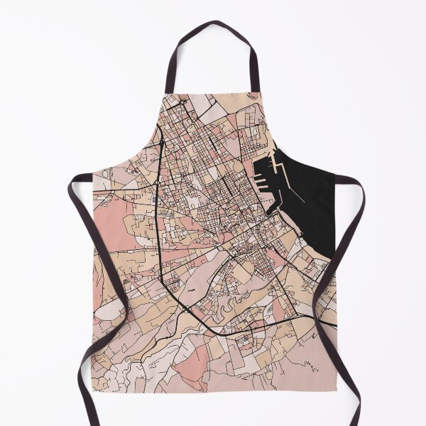 Item preview, Palermo Map Pattern in Soft Pink Pastels designed and sold by PatternMaps.