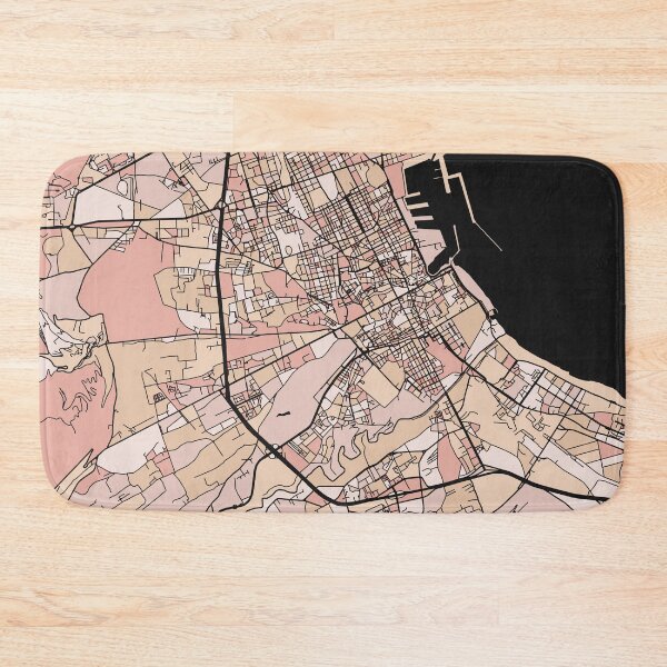 Item preview, Palermo Map Pattern in Soft Pink Pastels designed and sold by PatternMaps.