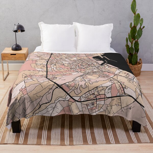 Item preview, Palermo Map Pattern in Soft Pink Pastels designed and sold by PatternMaps.