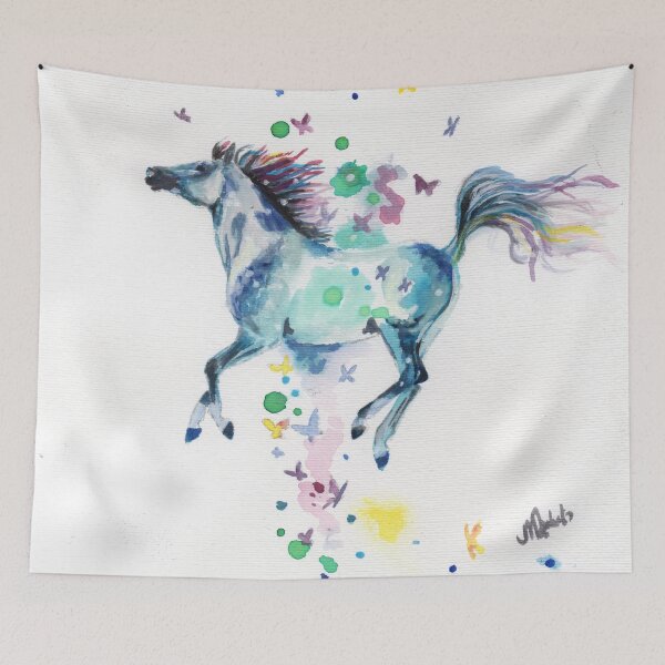 Item preview, Arabian prancing horse butterflies painting designed and sold by Melissa Roberts.