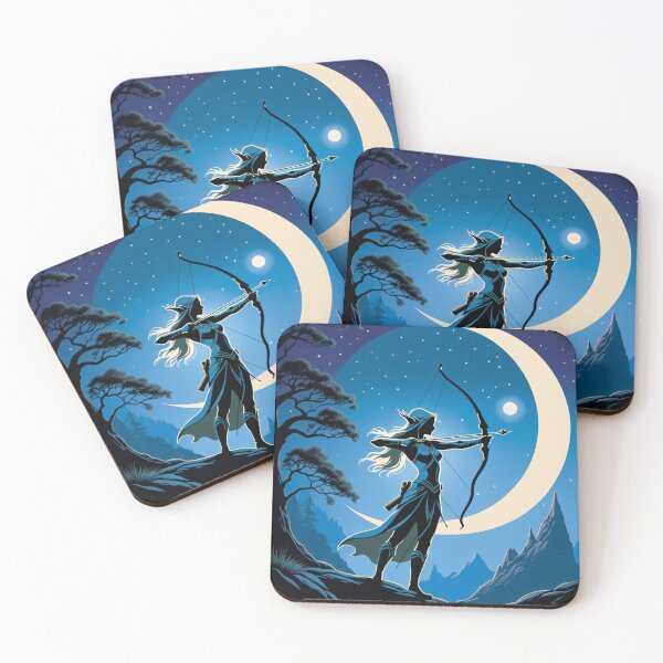 Item preview, Elven Archer and Moon designed and sold by Synthartik.