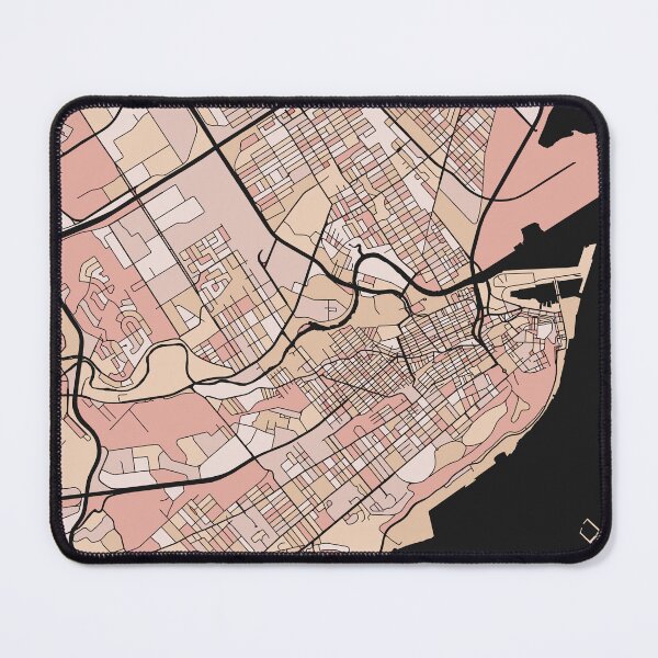 Item preview, Quebec City Map Pattern in Soft Pink Pastels designed and sold by PatternMaps.