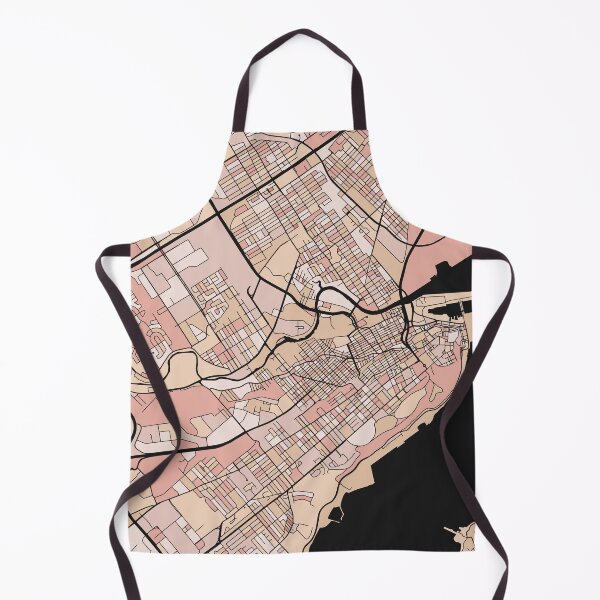 Item preview, Quebec City Map Pattern in Soft Pink Pastels designed and sold by PatternMaps.