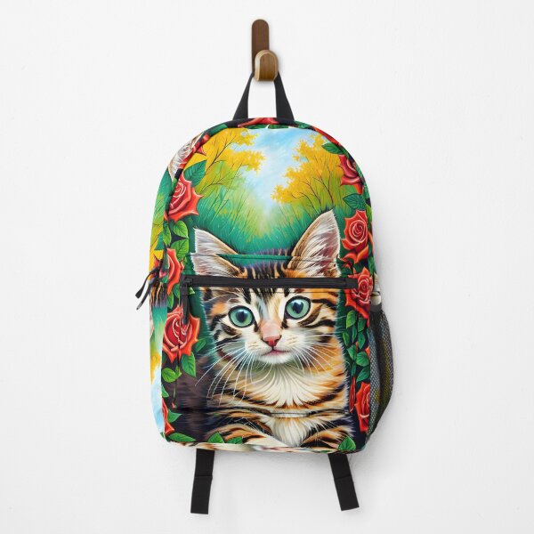 Item preview, Cat with Roses - Modern Digital Art designed and sold by Ai-michiart.