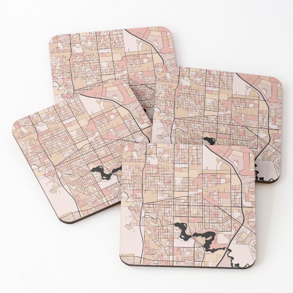 Item preview, Regina Map Pattern in Soft Pink Pastels designed and sold by PatternMaps.