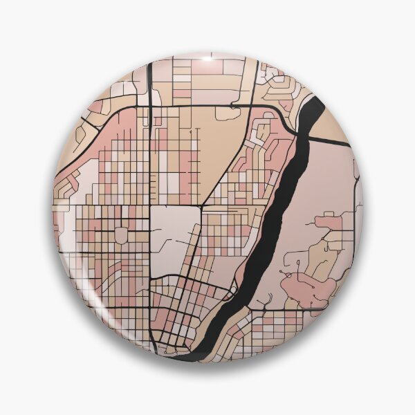 Item preview, Saskatoon Map Pattern in Soft Pink Pastels designed and sold by PatternMaps.
