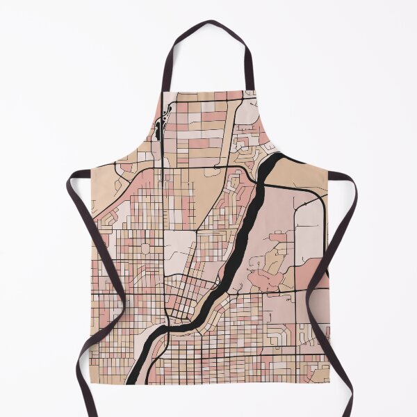 Item preview, Saskatoon Map Pattern in Soft Pink Pastels designed and sold by PatternMaps.