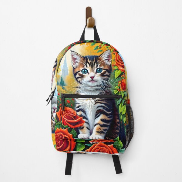 Item preview, Cat with Roses - Modern Digital Art designed and sold by Ai-michiart.