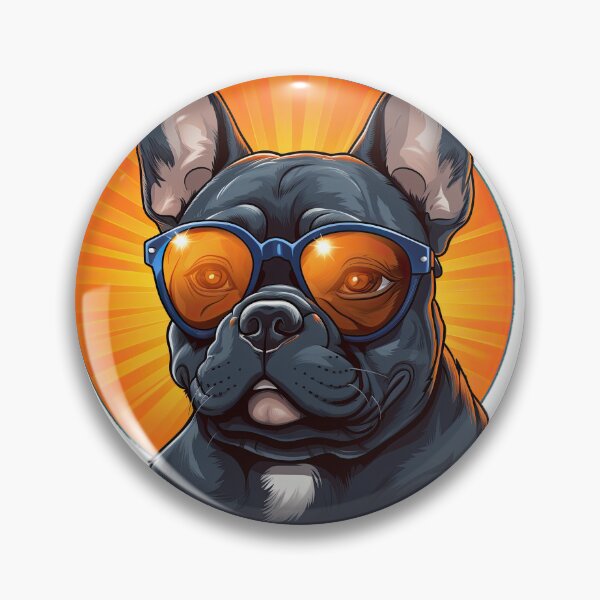 Artikelvorschau, Französische Bulldogge Orange Sonnenbrille entworfen und verkauft von jaredmcwhae.