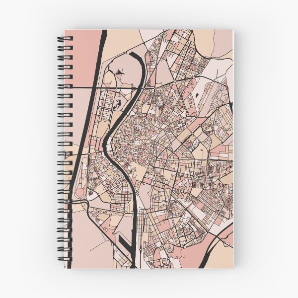 Item preview, Seville Map Pattern in Soft Pink Pastels designed and sold by PatternMaps.