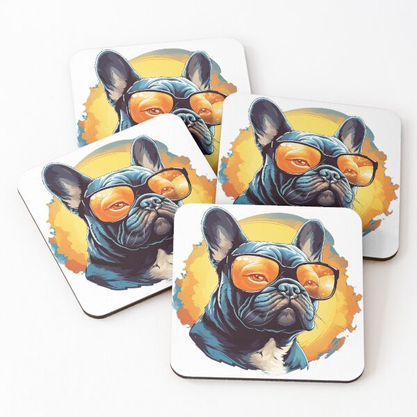 Item preview, Gafas de sol naranjas con diseño de bulldog francés designed and sold by jaredmcwhae.