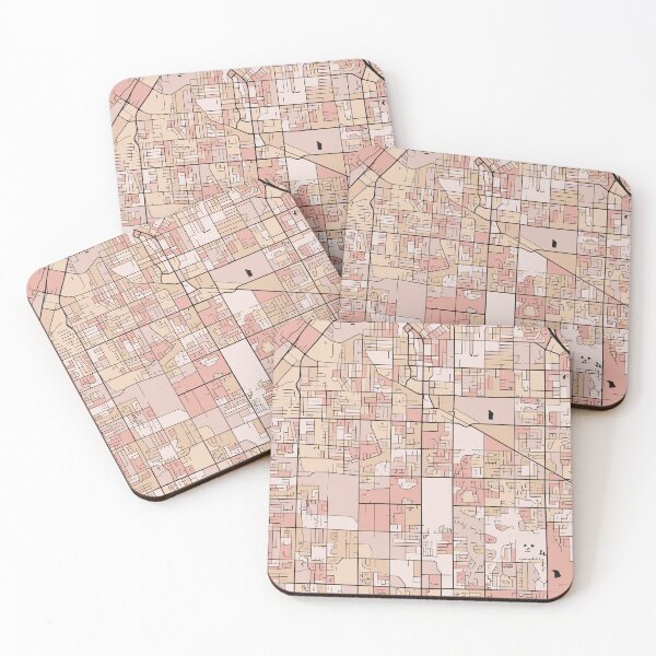 Item preview, Surrey Map Pattern in Soft Pink Pastels designed and sold by PatternMaps.