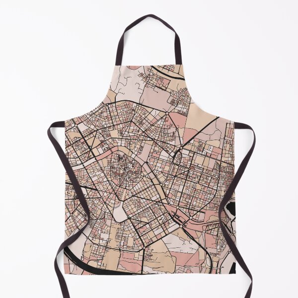 Item preview, Valencia Map Pattern in Soft Pink Pastels designed and sold by PatternMaps.