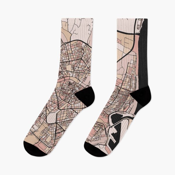 Item preview, Valencia Map Pattern in Soft Pink Pastels designed and sold by PatternMaps.