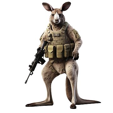 Combat Kangaroo Ready to kick some ass Sticker for Sale by MrBuzzsaw Redbubble