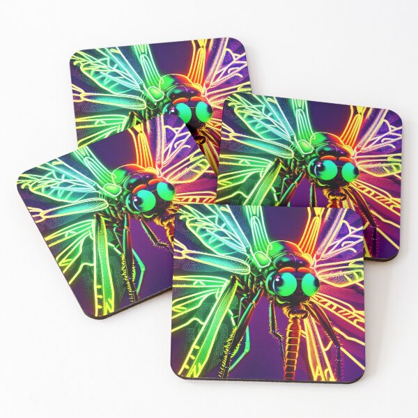 Item preview, Neon dragonfly designed and sold by Visions-ai.