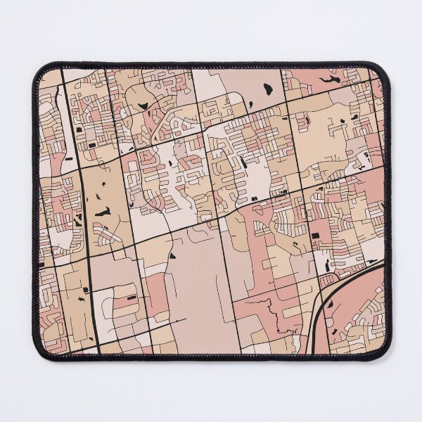 Item preview, Vaughan Map Pattern in Soft Pink Pastels designed and sold by PatternMaps.