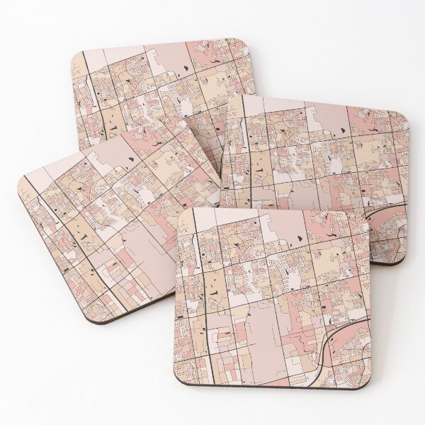 Item preview, Vaughan Map Pattern in Soft Pink Pastels designed and sold by PatternMaps.