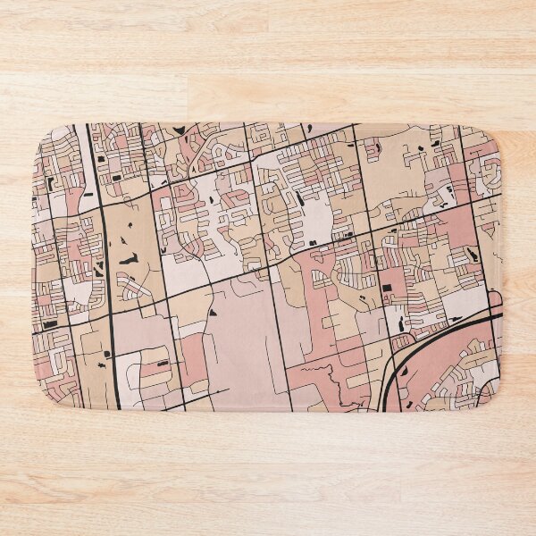 Item preview, Vaughan Map Pattern in Soft Pink Pastels designed and sold by PatternMaps.