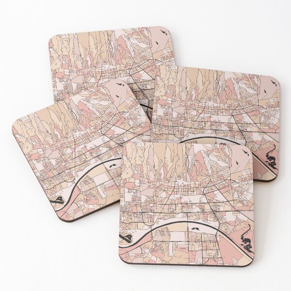 Item preview, Zagreb Map Pattern in Soft Pink Pastels designed and sold by PatternMaps.