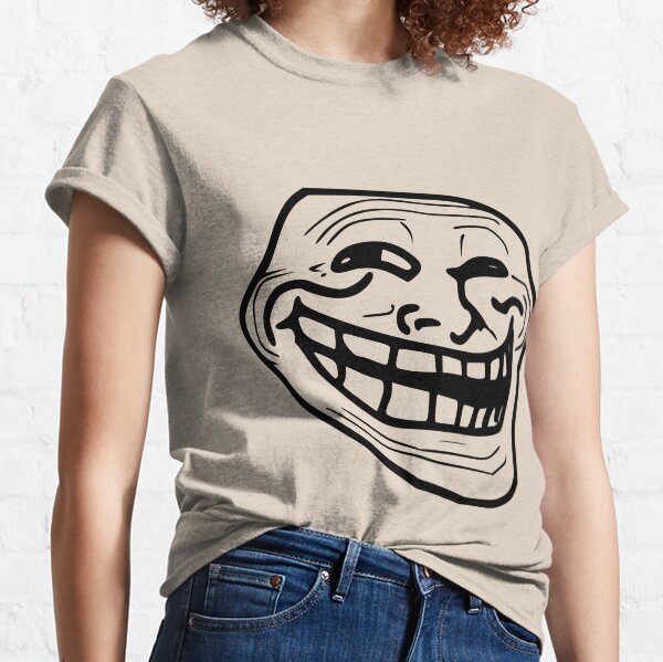 Troll Face Meme Internet Humor Joke Funny Nerd Geek Culture Mens T-shirt